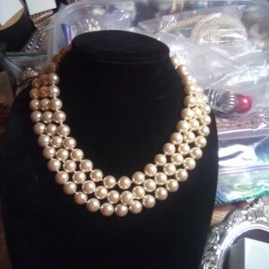 Glass multi strand glass pearls as is